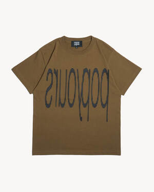 pop yours FACE Tee Khaki