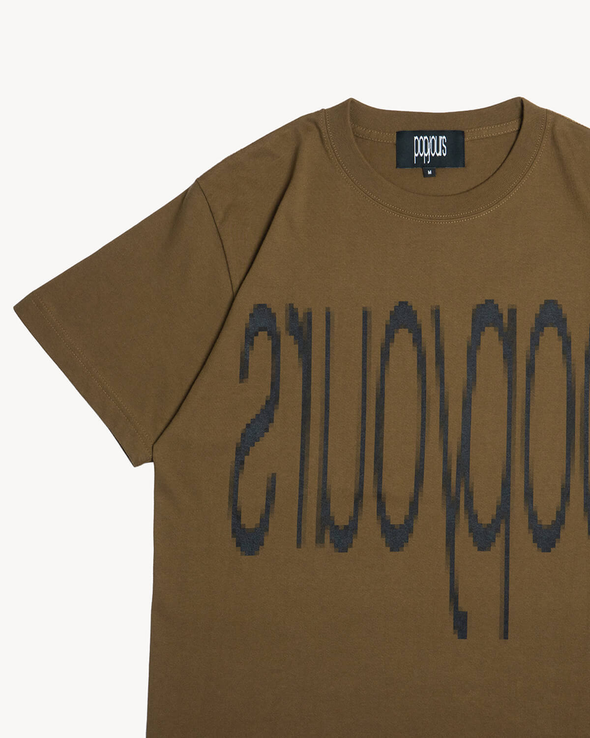 pop yours FACE Tee Khaki