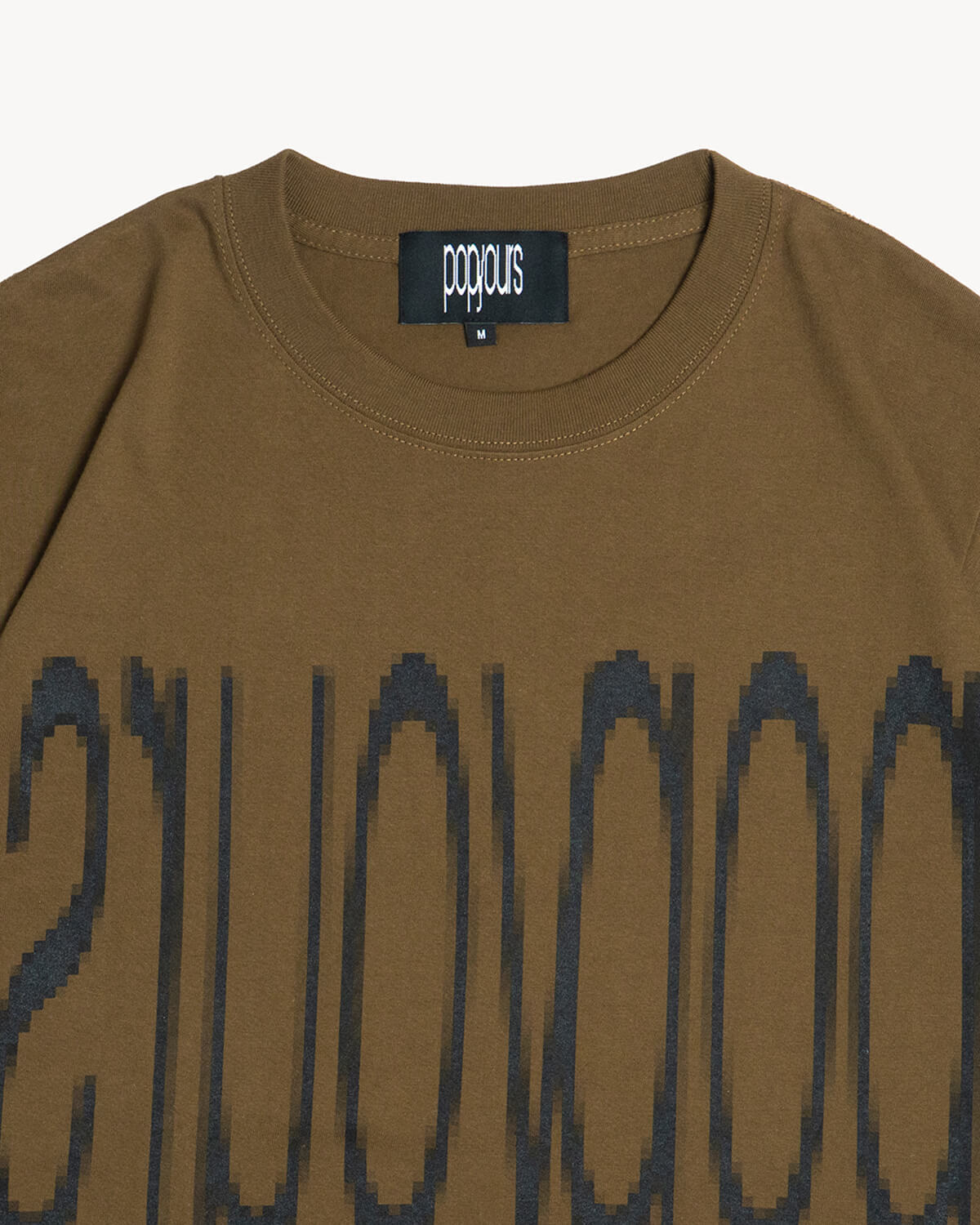 pop yours FACE Tee Khaki
