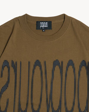 pop yours FACE Tee Khaki