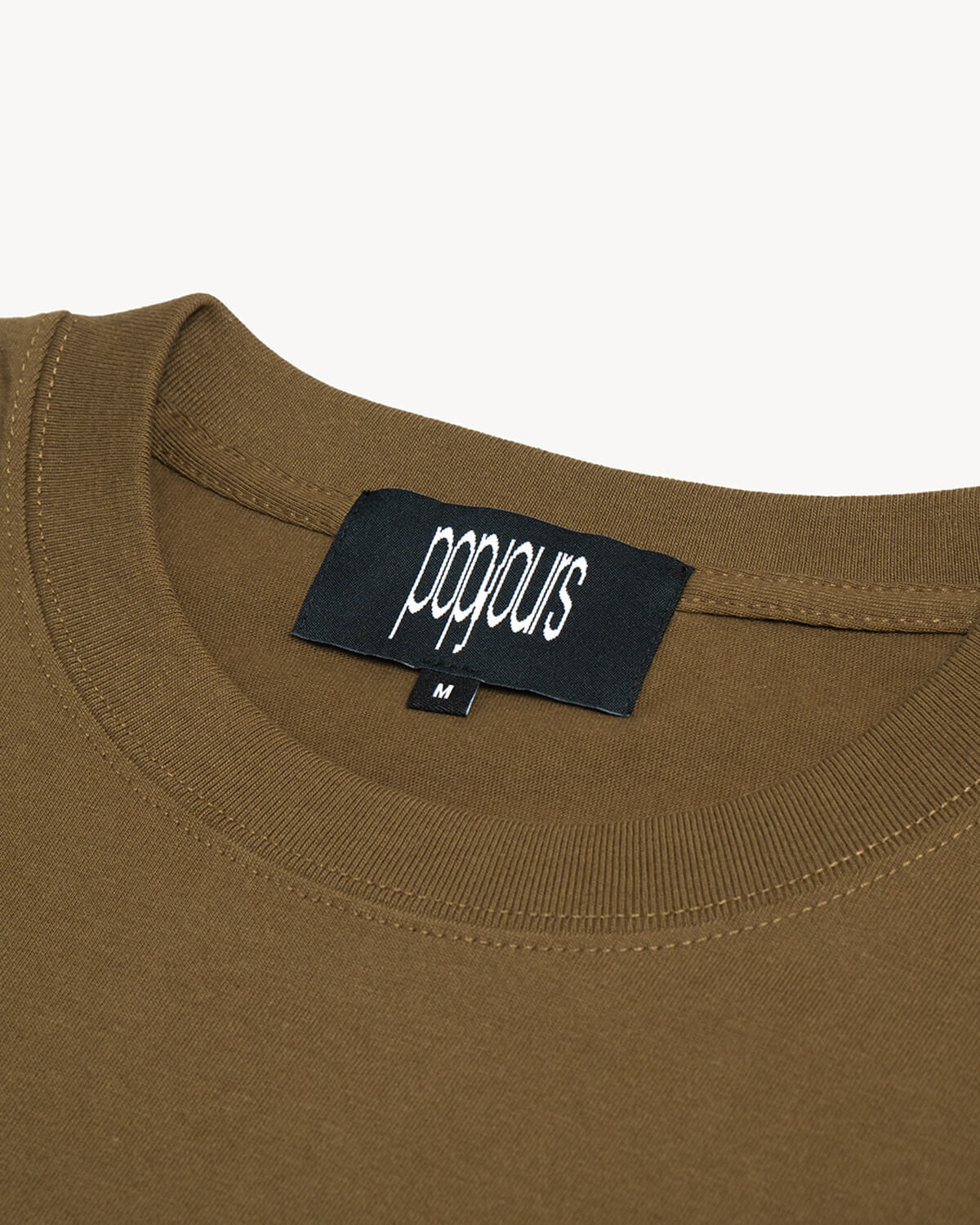 pop yours FACE Tee Khaki