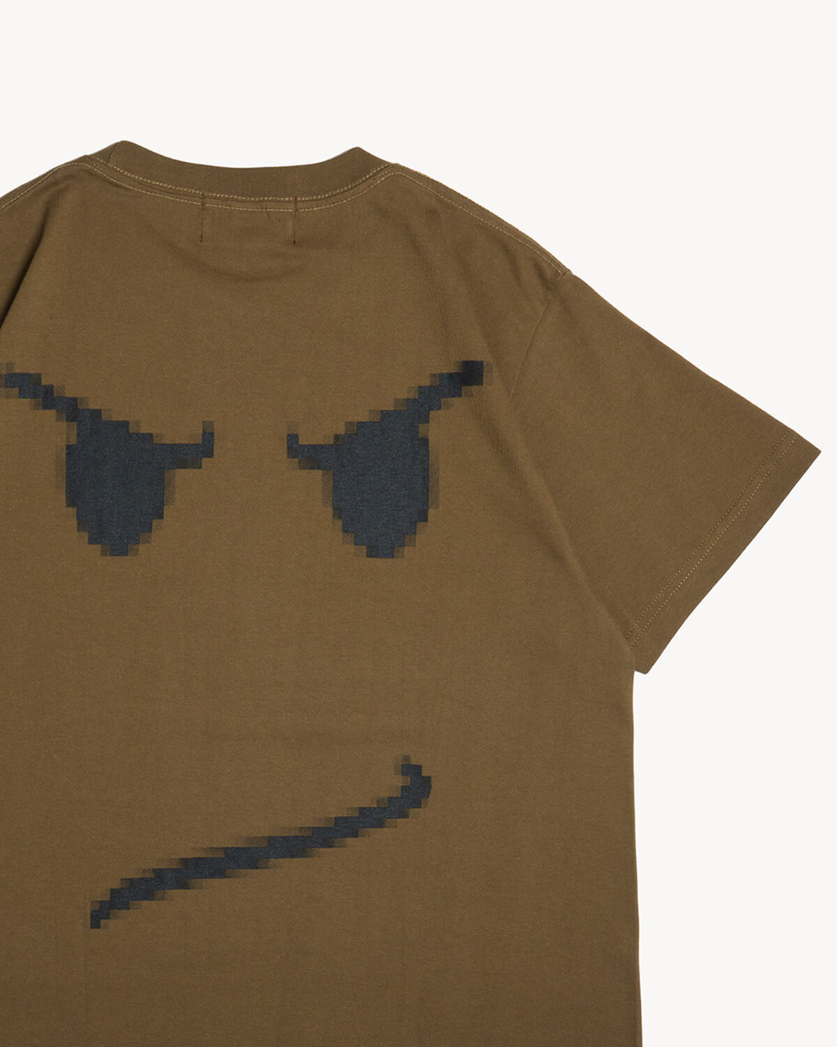 pop yours FACE Tee Khaki