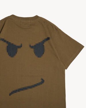 pop yours FACE Tee Khaki
